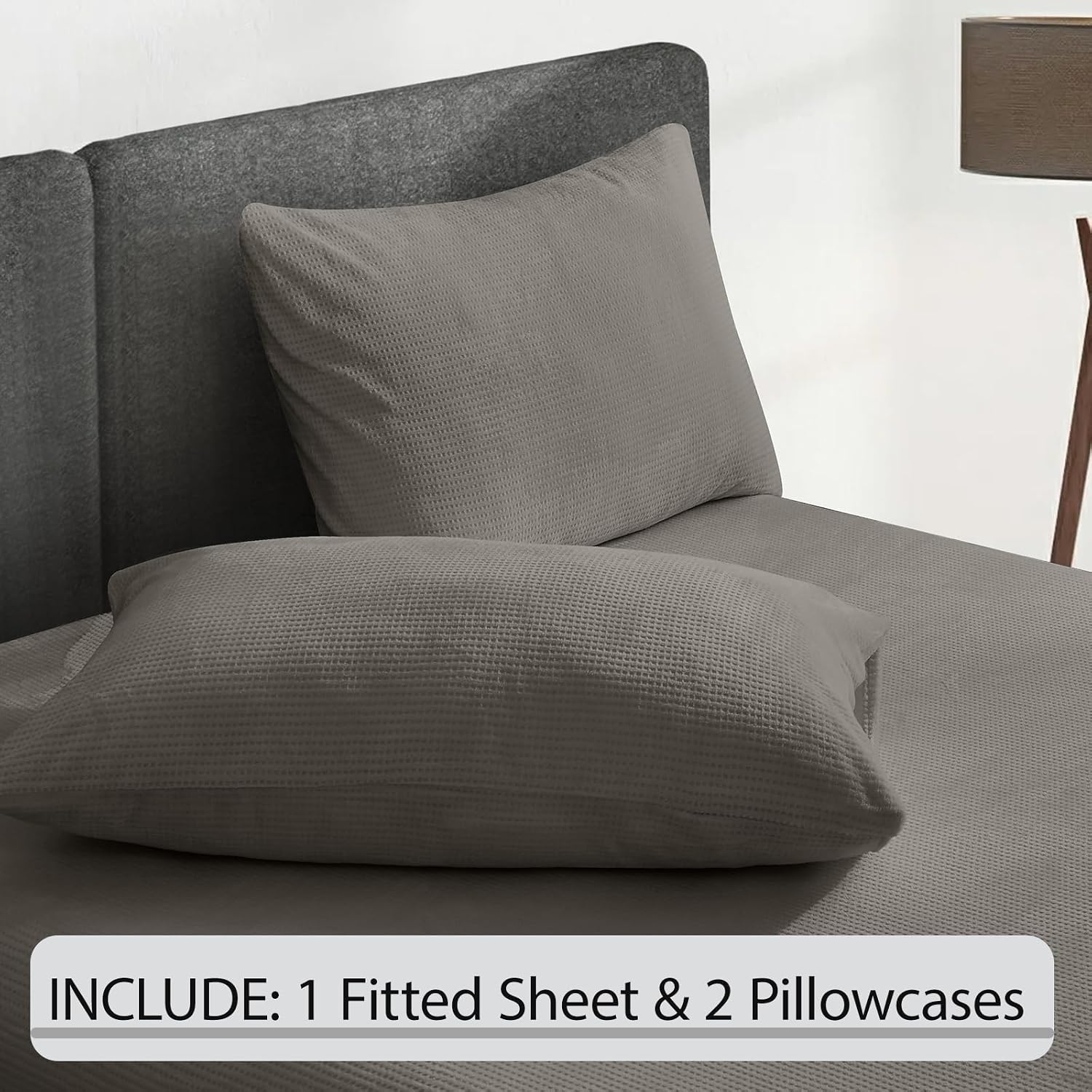 100% Cotton Waffle Dabi Fitted Sheet