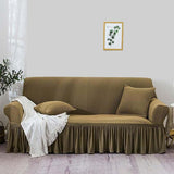 Maish Fabric Sofa cover(Olive Brown)