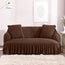 Bubble Fabric Sofa Cover(Dark Brown)