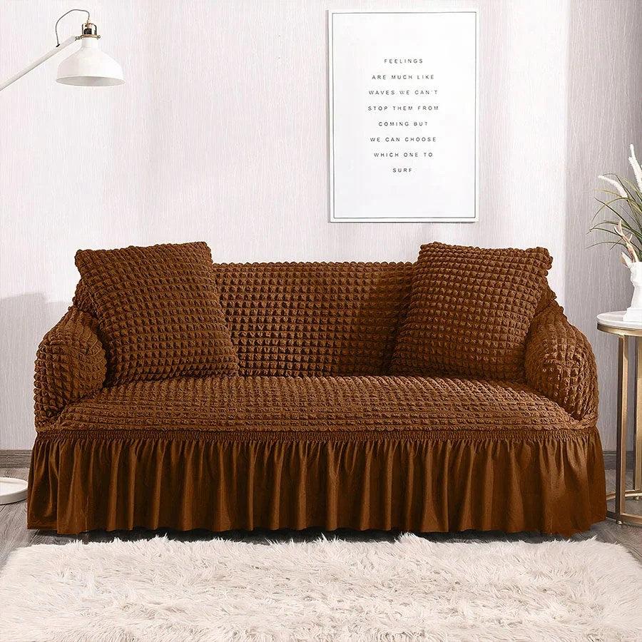 Bubble Fabric Sofa Cover(Copper)