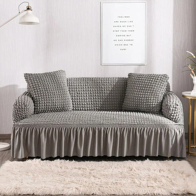 Bubble Fabric Sofa Cover(Light Grey)