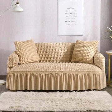 Bubble Fabric Sofa Cover(Biege Skin)