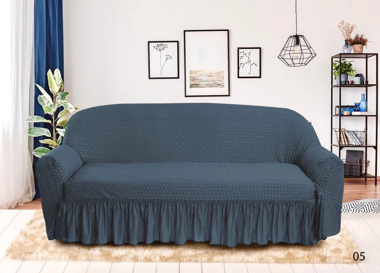 Butterfly Fabric Sofa Cover(Greyish Blue)