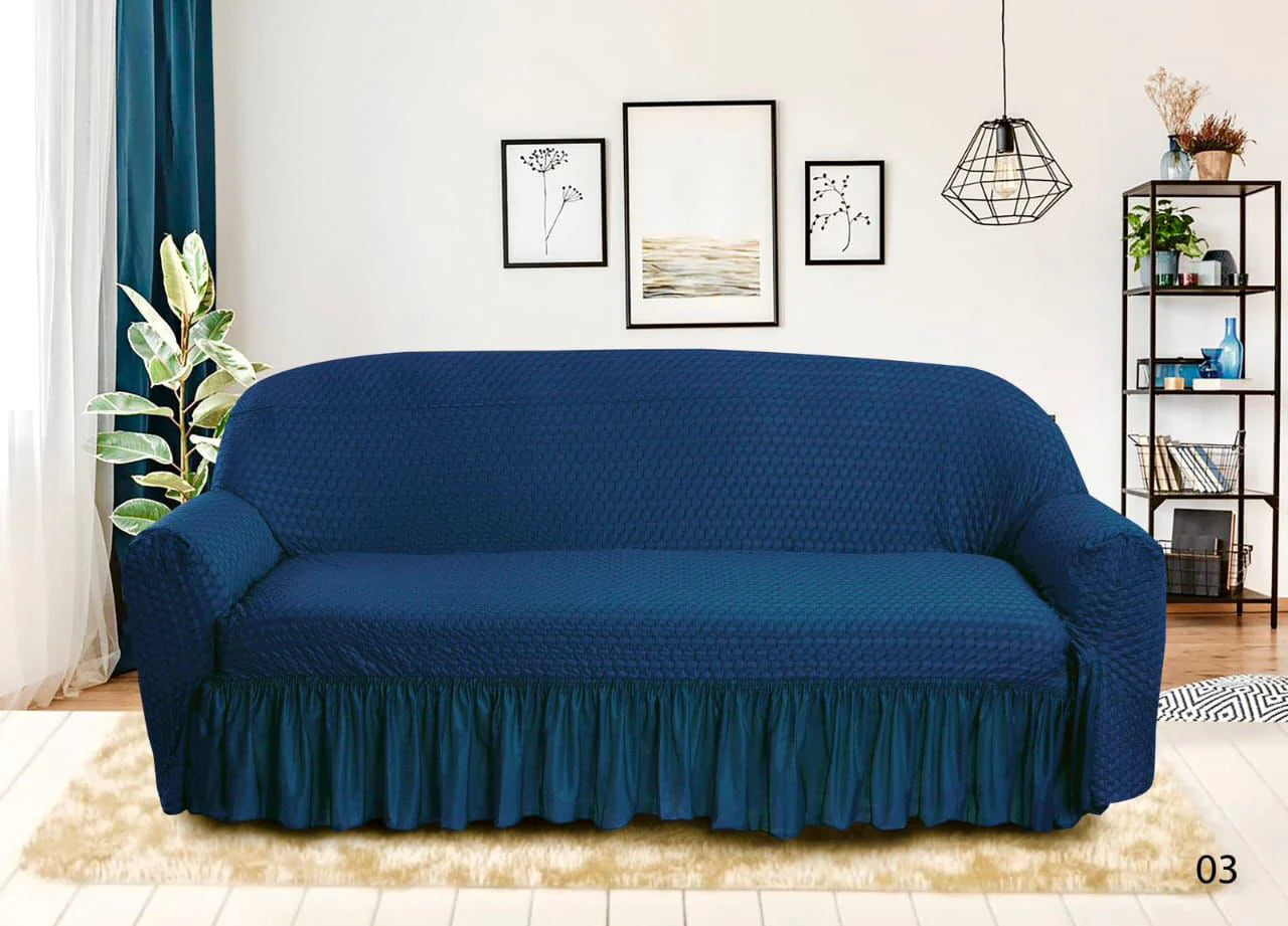 Butterfly Fabric Sofa Cover(Navy Blue)