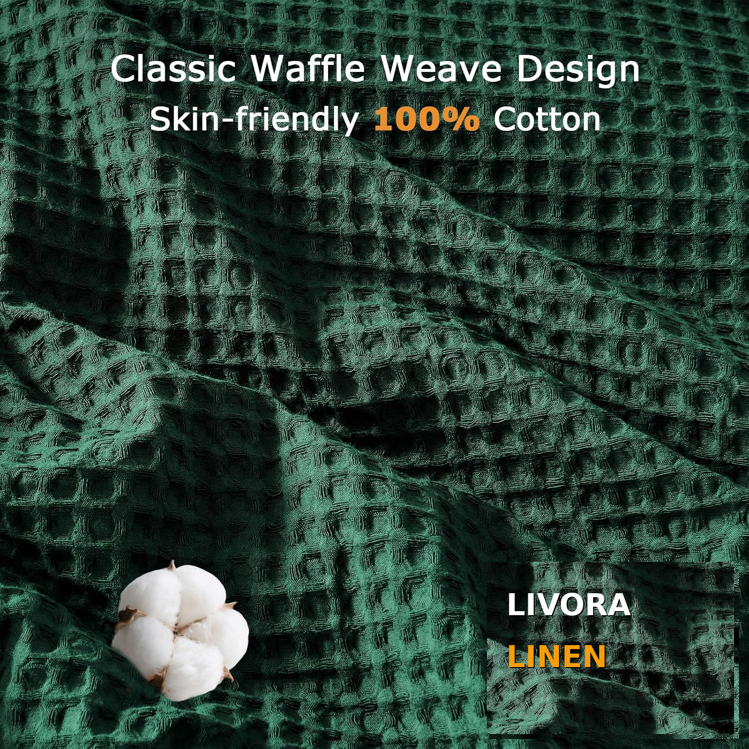 Soft Waffle Weave Cotton Duvet Cover Set