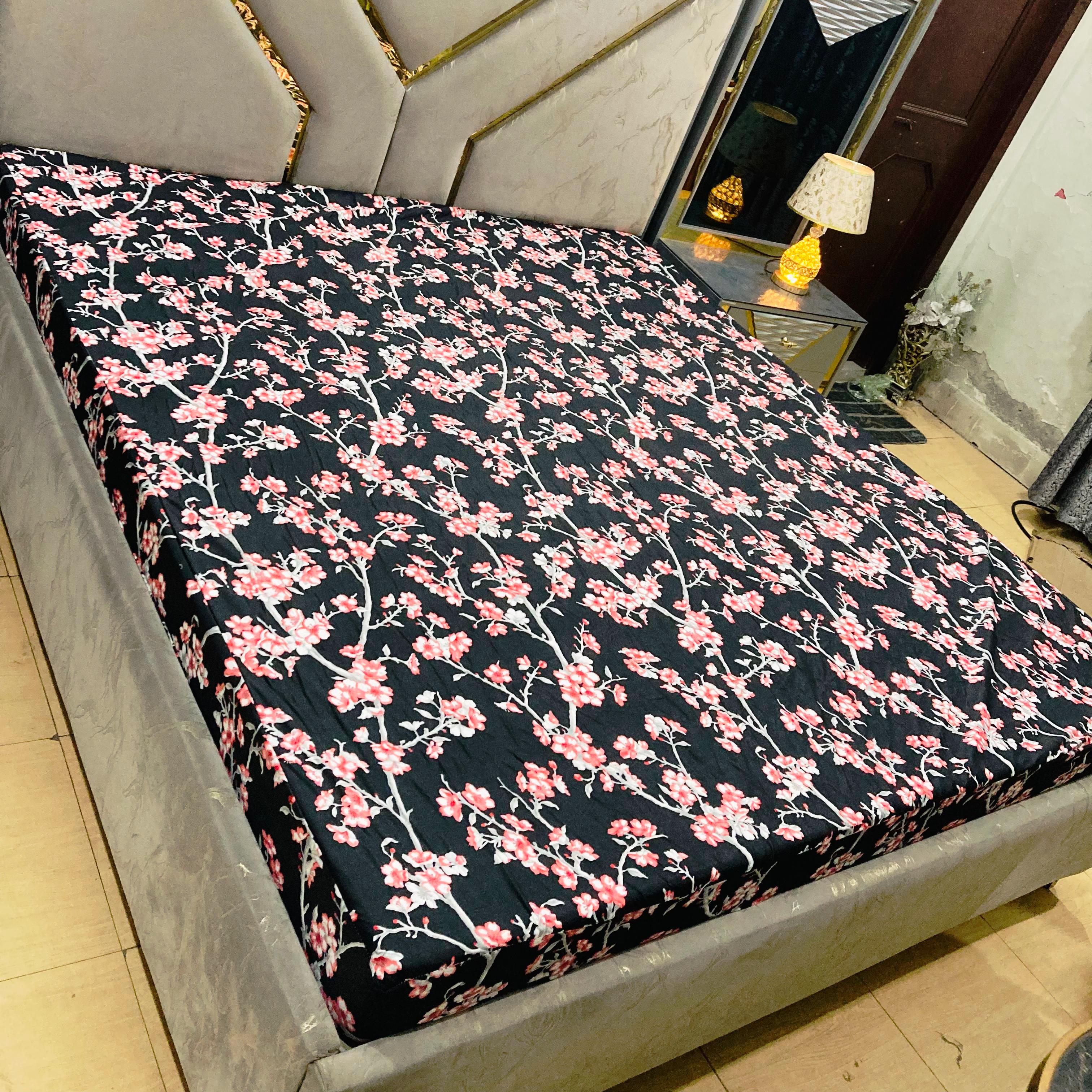 Printed Fitted Water Proof (Midnight Sakura)