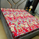 Printed Fitted Water Proof (Red Damask )