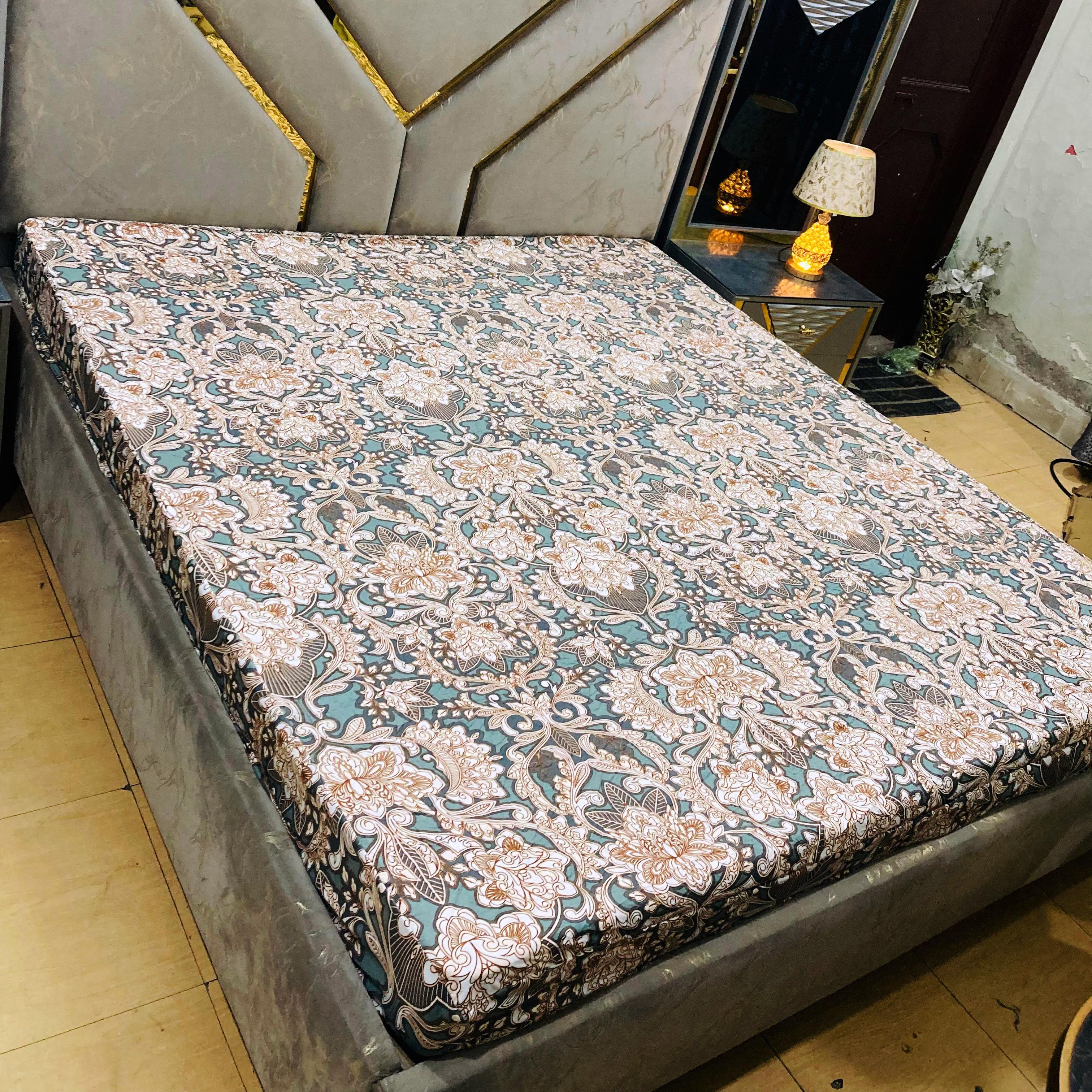 Printed Fitted Water Proof (Floral Damask )