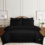 Dyed Duvet Set (Black Stripe)