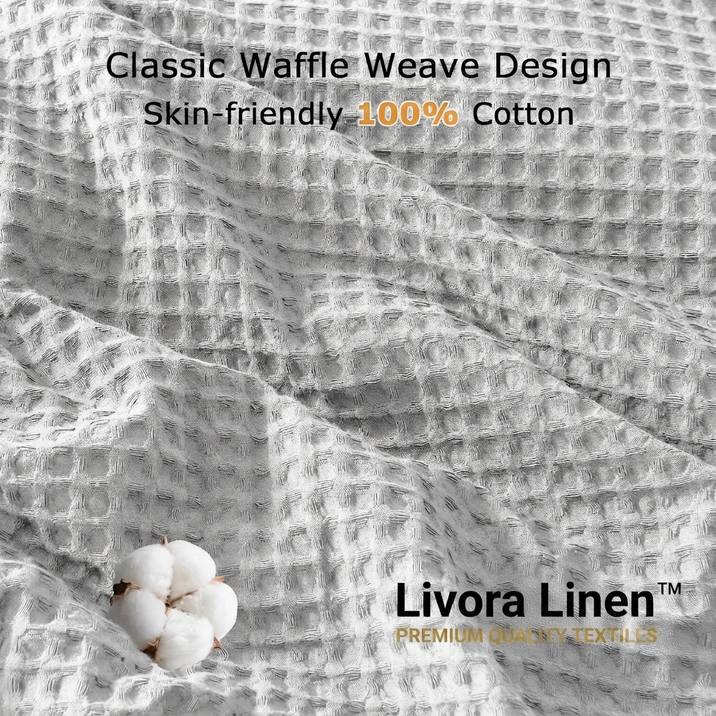 Soft Waffle Weave Cotton Duvet Cover Set