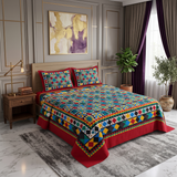 Printed Bed Sheet(Diamond)