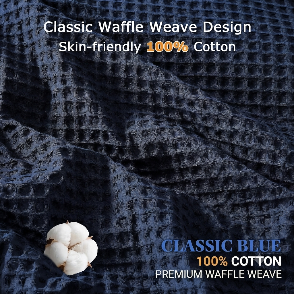 Soft Waffle Weave Cotton Duvet Cover Set