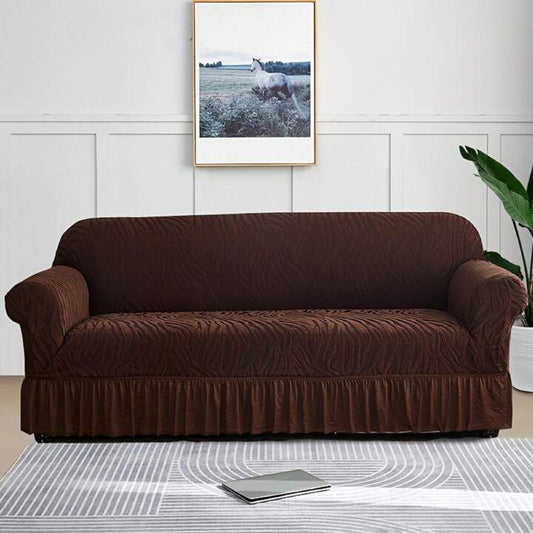 Zebra Texture Sofa cover (Dark Brown)