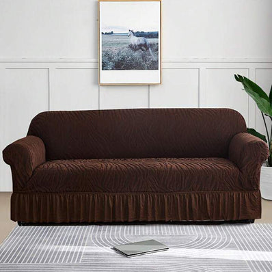 Zebra Texture Sofa cover (Dark Brown)