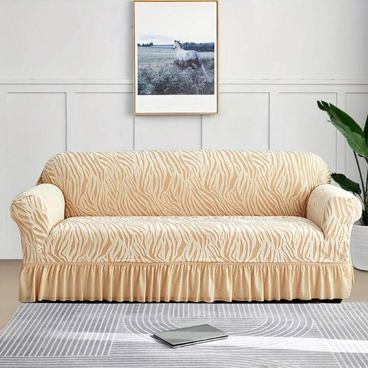 Zebra Texture Sofa cover (Golden Beige)
