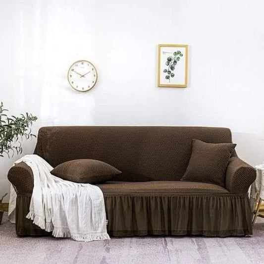Maish Fabric Sofa cover(Choclate brown)