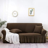 Maish Fabric Sofa cover(Choclate brown)