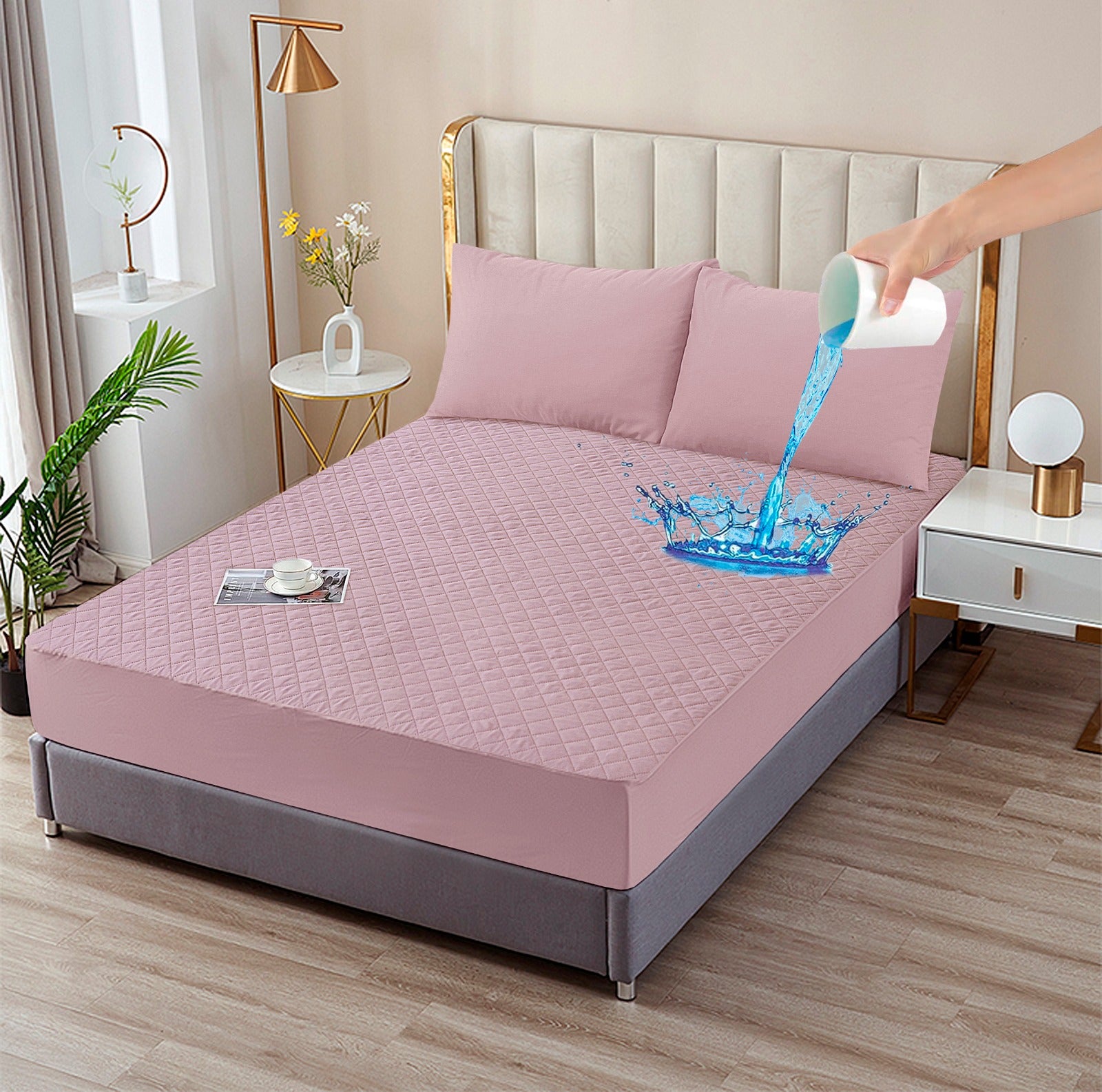 Quilted Fitted Water Proof (T Pink)