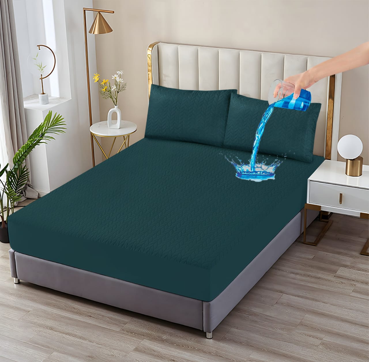 Quilted Fitted Water Proof (Zinc)