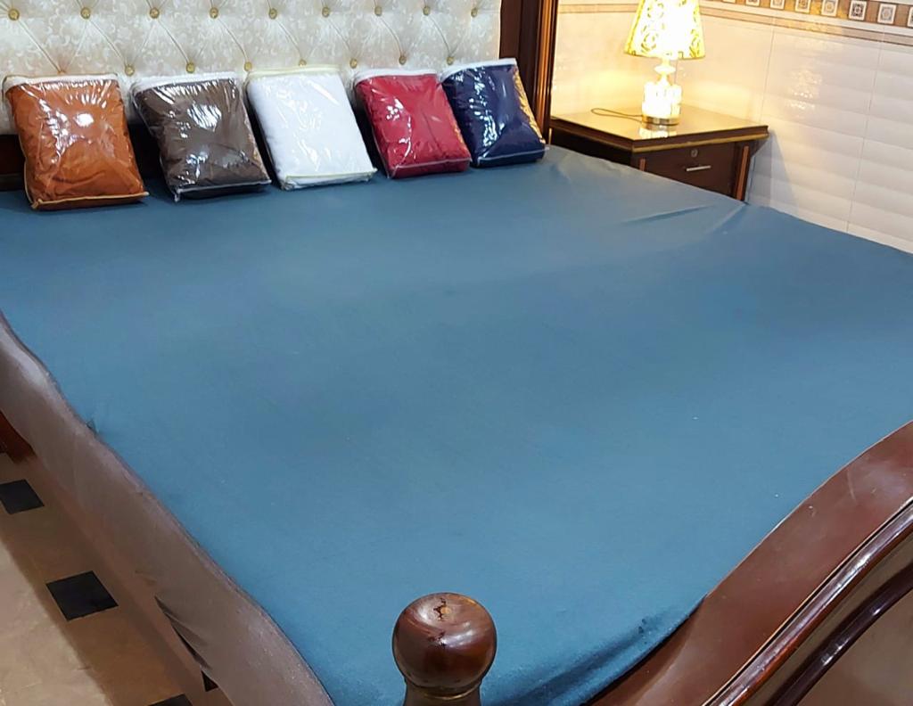 Dyed Terry Fitted Water Proof (Greyish Blue)