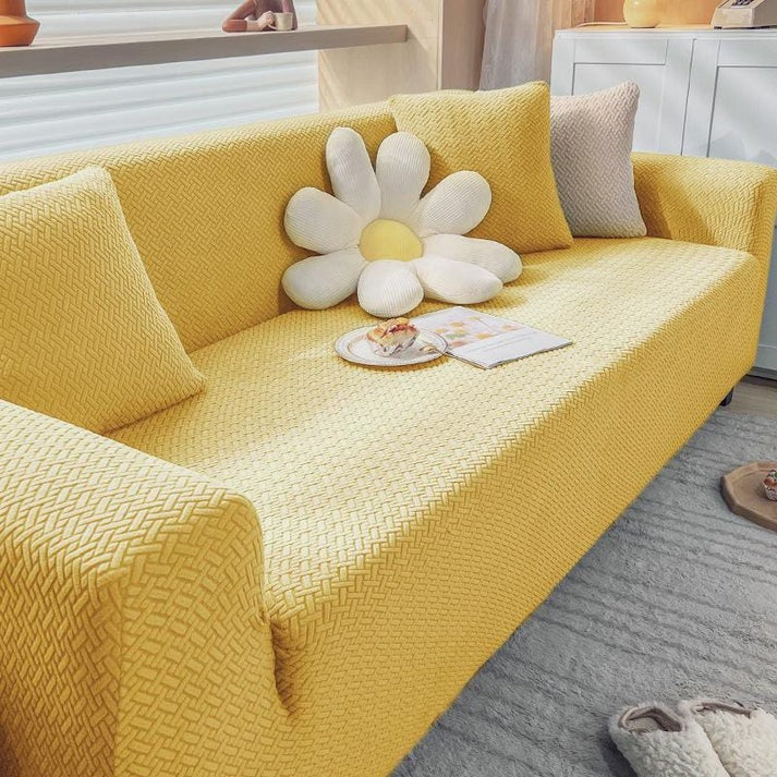 Tile Texture Sofa Cover(Yellow)