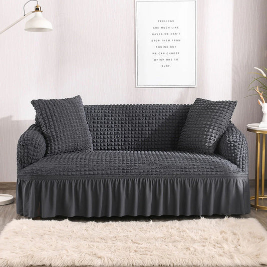 Bubble Fabric Sofa Cover(Dark Grey)