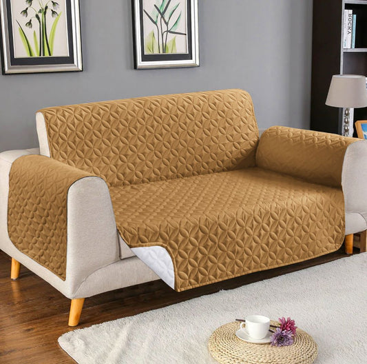 Ultrasonic Quilted Sofa Covers(Light brown)